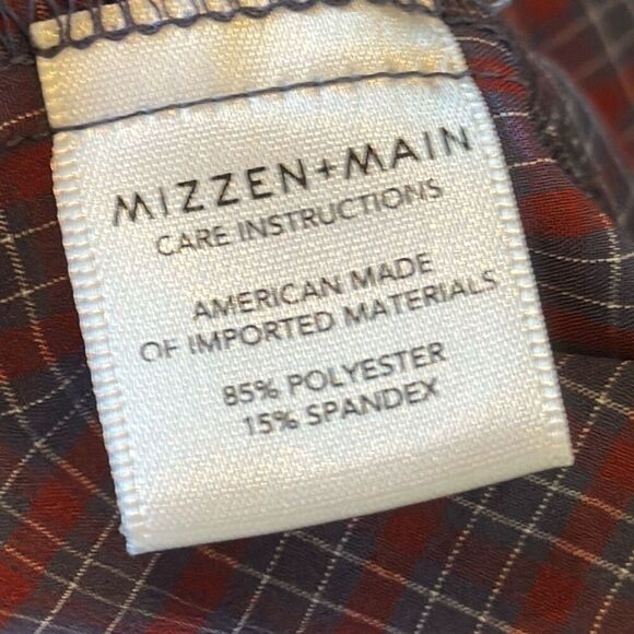 Mizzen + Main Leeward Collection Gingham Performance Shirt size XXL Trim Fit - Picture 5 of 7